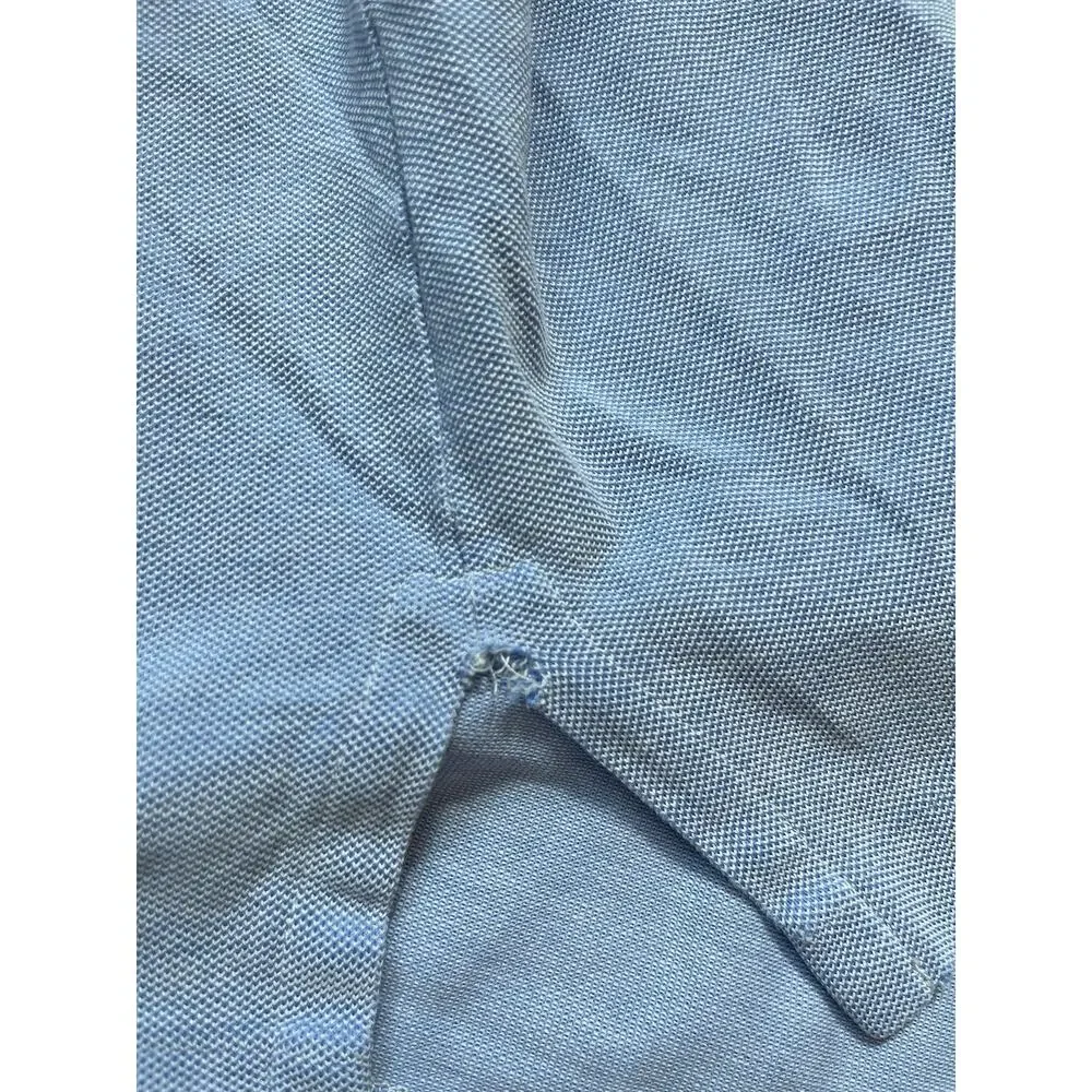 Ralph Lauren Blue Knit Oxford Short Sleeve‎ Polo Men’s Size XL Tall